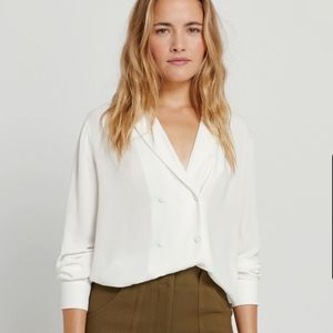 Frank and Oak Blazer Wrap Blouse